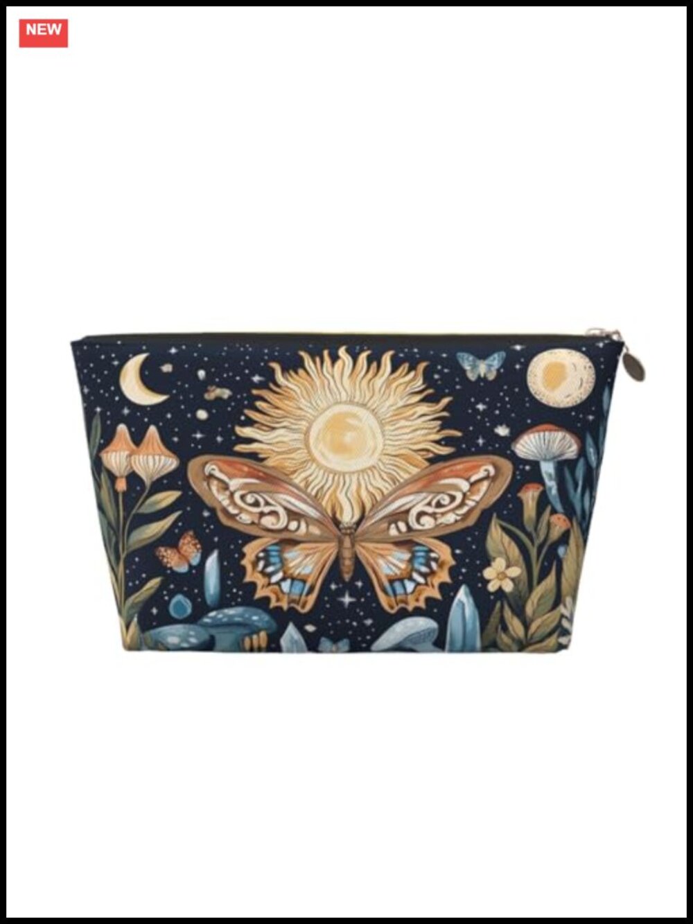 Travel Toiletry Bag Leather Cosmetic Pouch Zipper Boho Makeup Organizer Gift